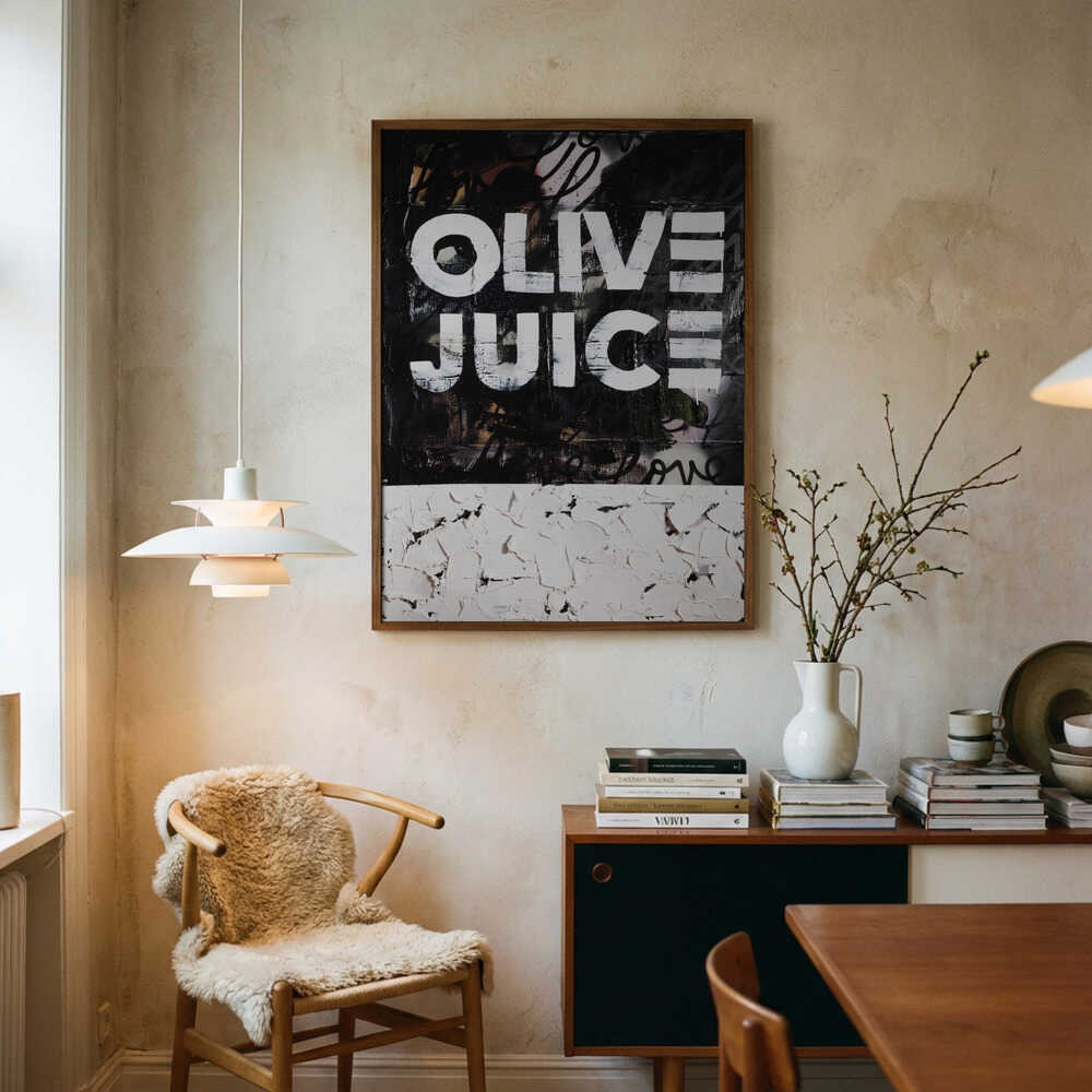 Olive Juice Street Art Art Print UK — Abstract Vibrant Wall Art — Bedroom — Wall It All Prints