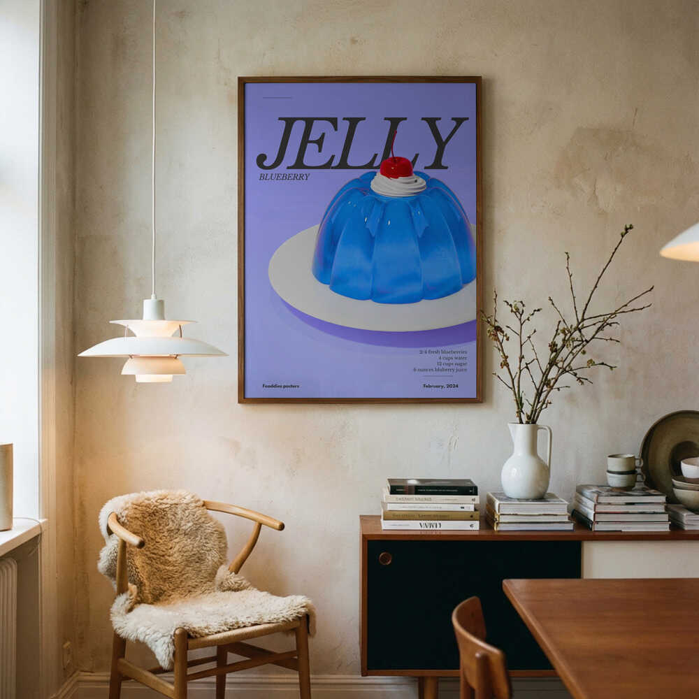 Vibrant Blueberry Jelly Art Print UK — Abstract Vibrant Wall Art — Living Room — Wall It All Prints