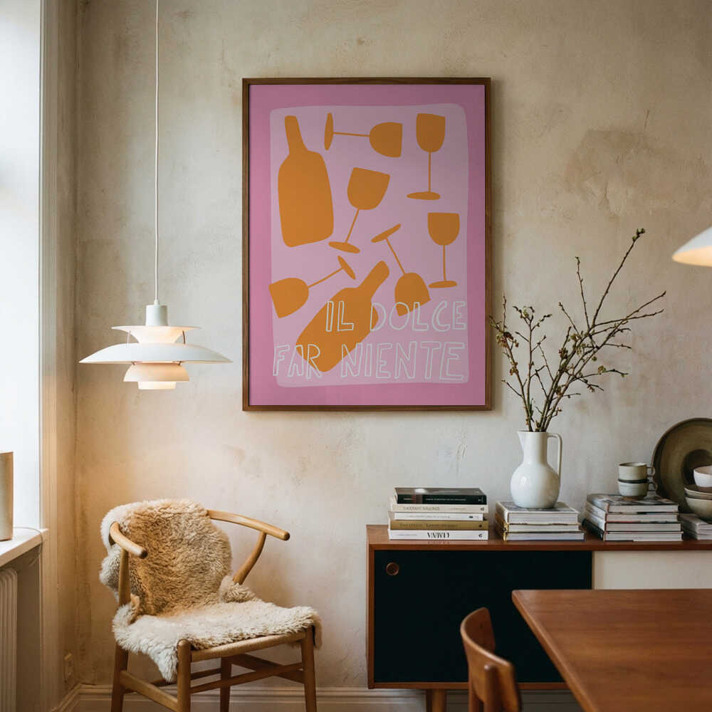 Elegant Leisure Vibes Art Print UK — Abstract Vibrant Wall Art — Kitchen — Wall It All Prints