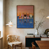 Summer Sunset Friends Art Print UK — Abstract Minimal Wall Art — Living Room — Wall It All Prints