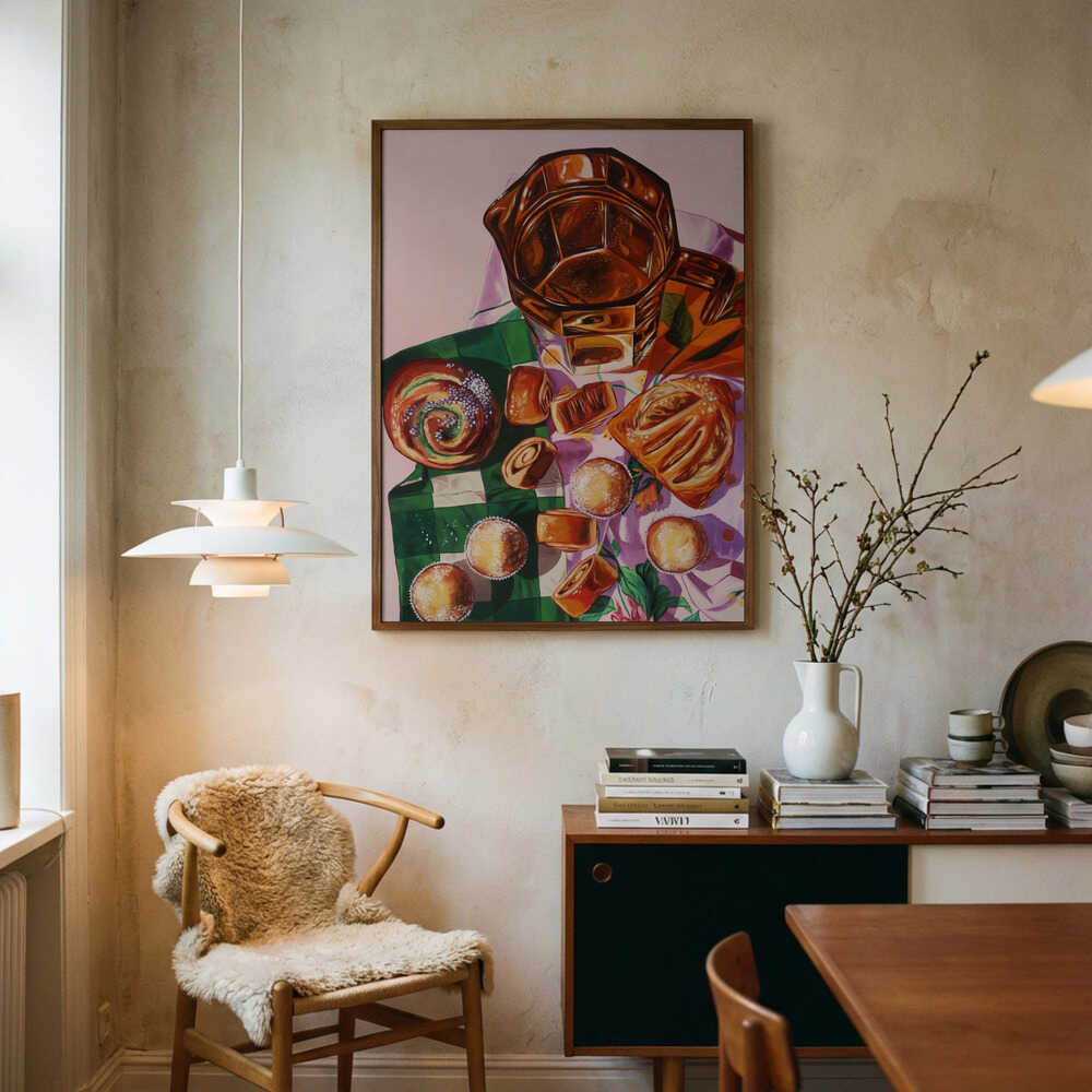 Sweet Morning Pastries Art Print UK — Food Vibrant Wall Art — Kitchen — Wall It All Prints