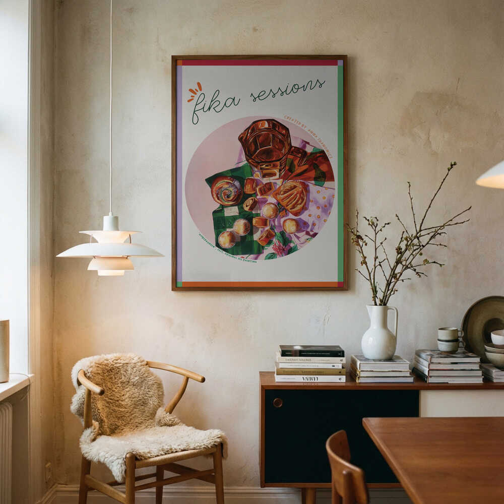 Sweet Pastry Spread Art Print UK — Food Vibrant Wall Art — Kitchen — Wall It All Prints