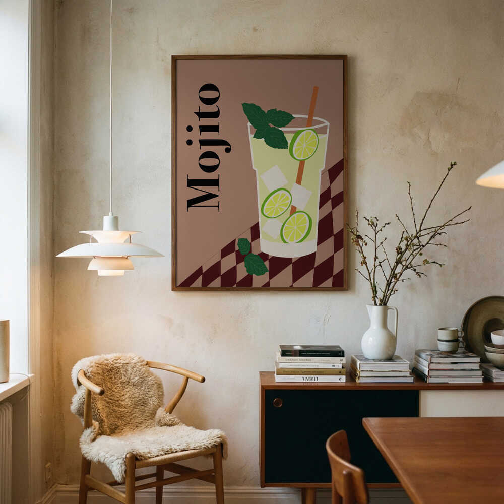 Mojito Lime Mint Art Print UK — Food Fresh Wall Art — Kitchen — Wall It All Prints