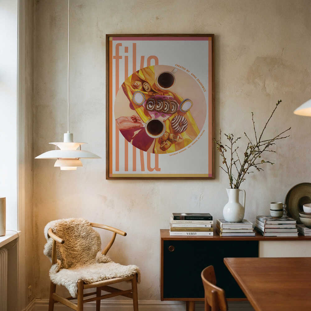 Sweet Morning Pastries Art Print UK — Food Vibrant Wall Art — Kitchen — Wall It All Prints
