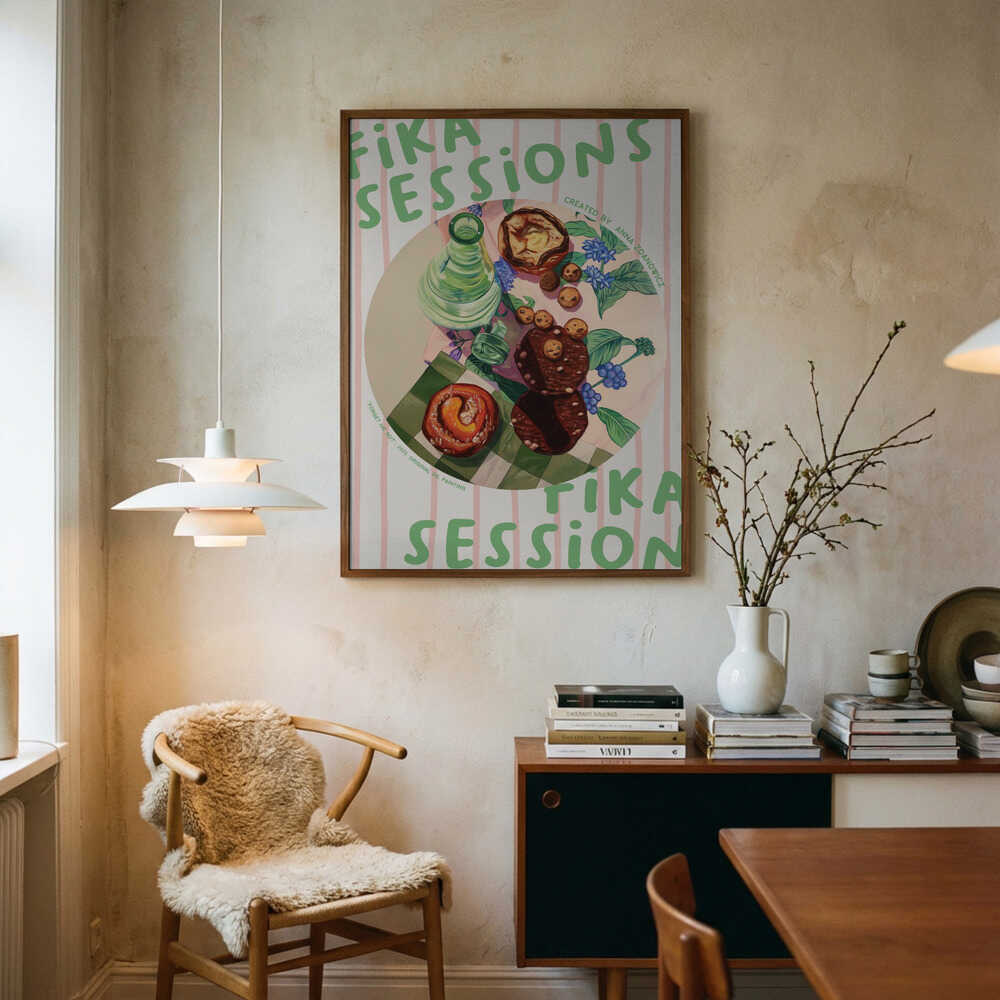 Sweet Fika Still Life Art Print UK — Botanical Fresh Wall Art — Kitchen — Wall It All Prints