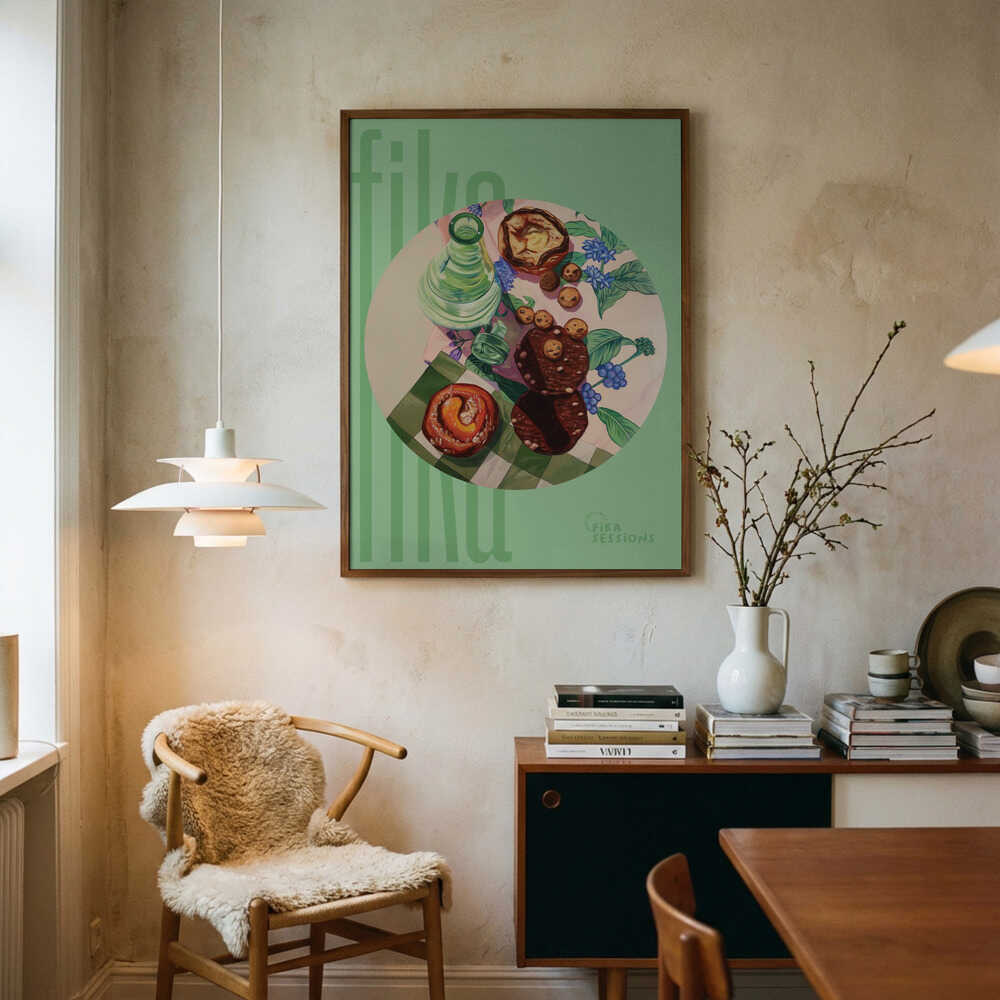 Fika Coffee Break Art Print UK — Botanical Fresh Wall Art — Kitchen — Wall It All Prints