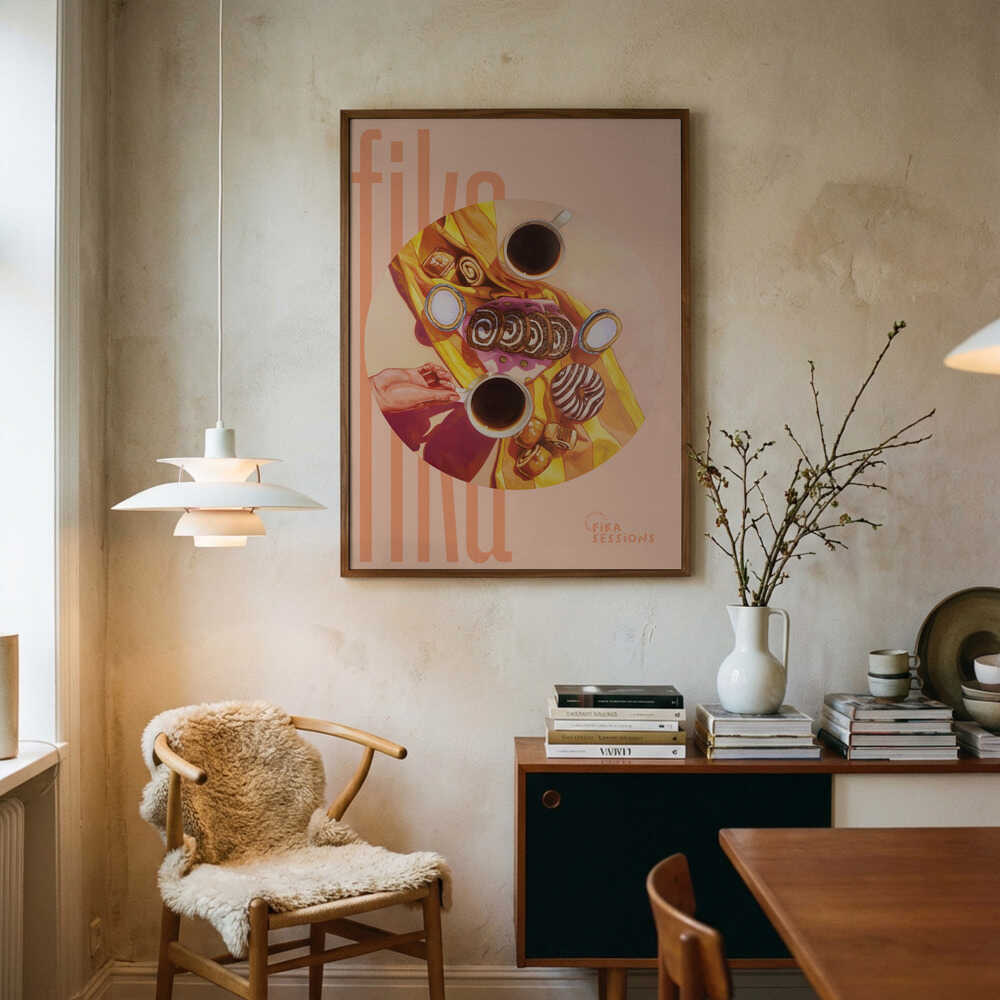 Fika Coffee Break Art Print UK — Food Warm Wall Art — Kitchen — Wall It All Prints