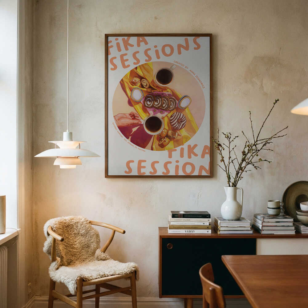 Cozy Coffee and Pastries Art Print UK — Food Warm Wall Art — Kitchen — Wall It All Prints