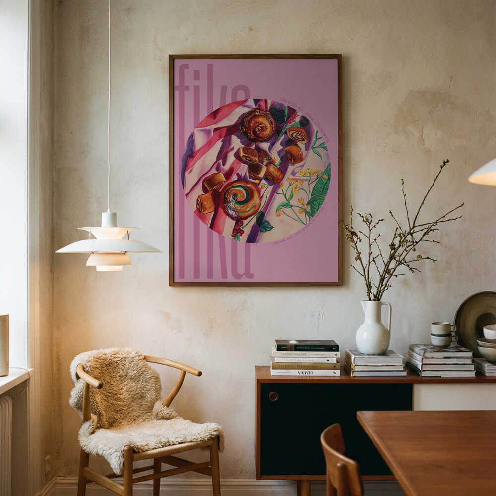Delicious Morning Pastries Art Print UK — Botanical Vibrant Wall Art — Kitchen — Wall It All Prints