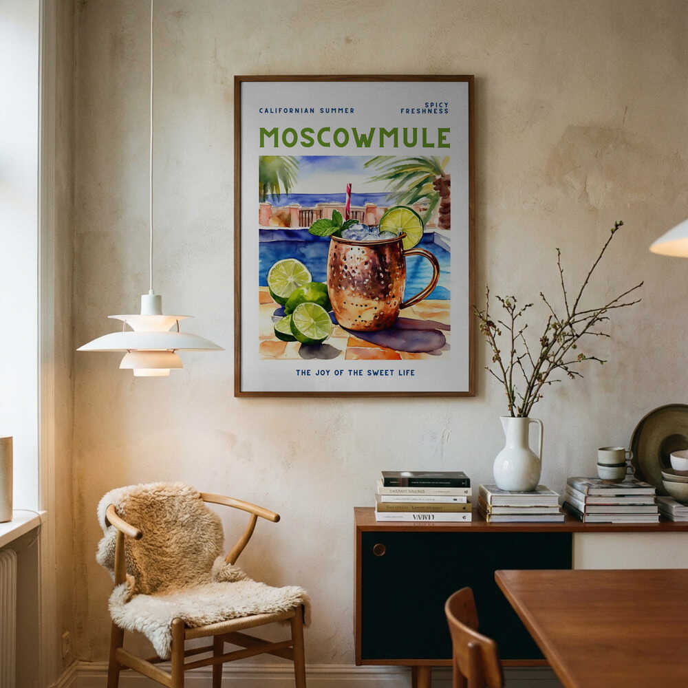 Moscow Mule Poolside Art Print UK — Animal Vibrant Wall Art — Bedroom — Wall It All Prints