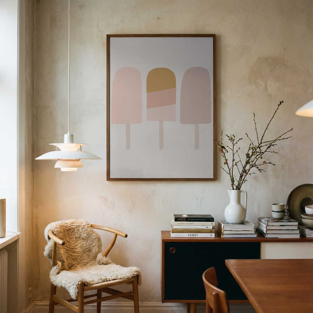 Sweet Summer Popsicles Art Print UK — Abstract Vibrant Wall Art — Kitchen — Wall It All Prints