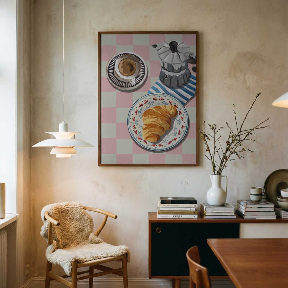 Cozy French Breakfast Art Print UK — Food Vibrant Wall Art — Kitchen — Wall It All Prints