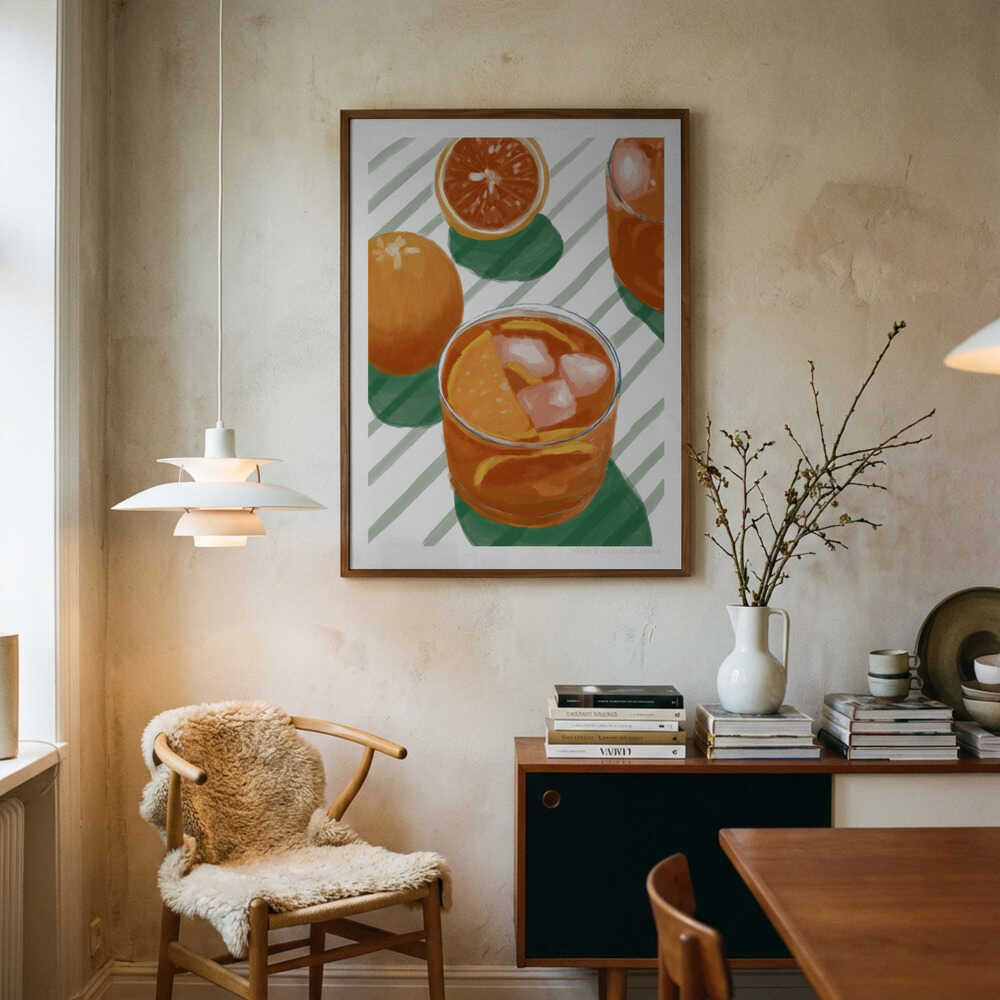 Pandc Cocktailandstripes Copy 2 Art Print UK — Food Vibrant Wall Art — Kitchen — Wall It All Prints