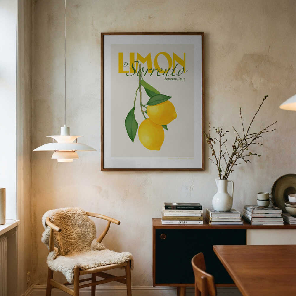 Pandclimondisorrento Copy Art Print UK — Botanical Vibrant Wall Art — Kitchen — Wall It All Prints