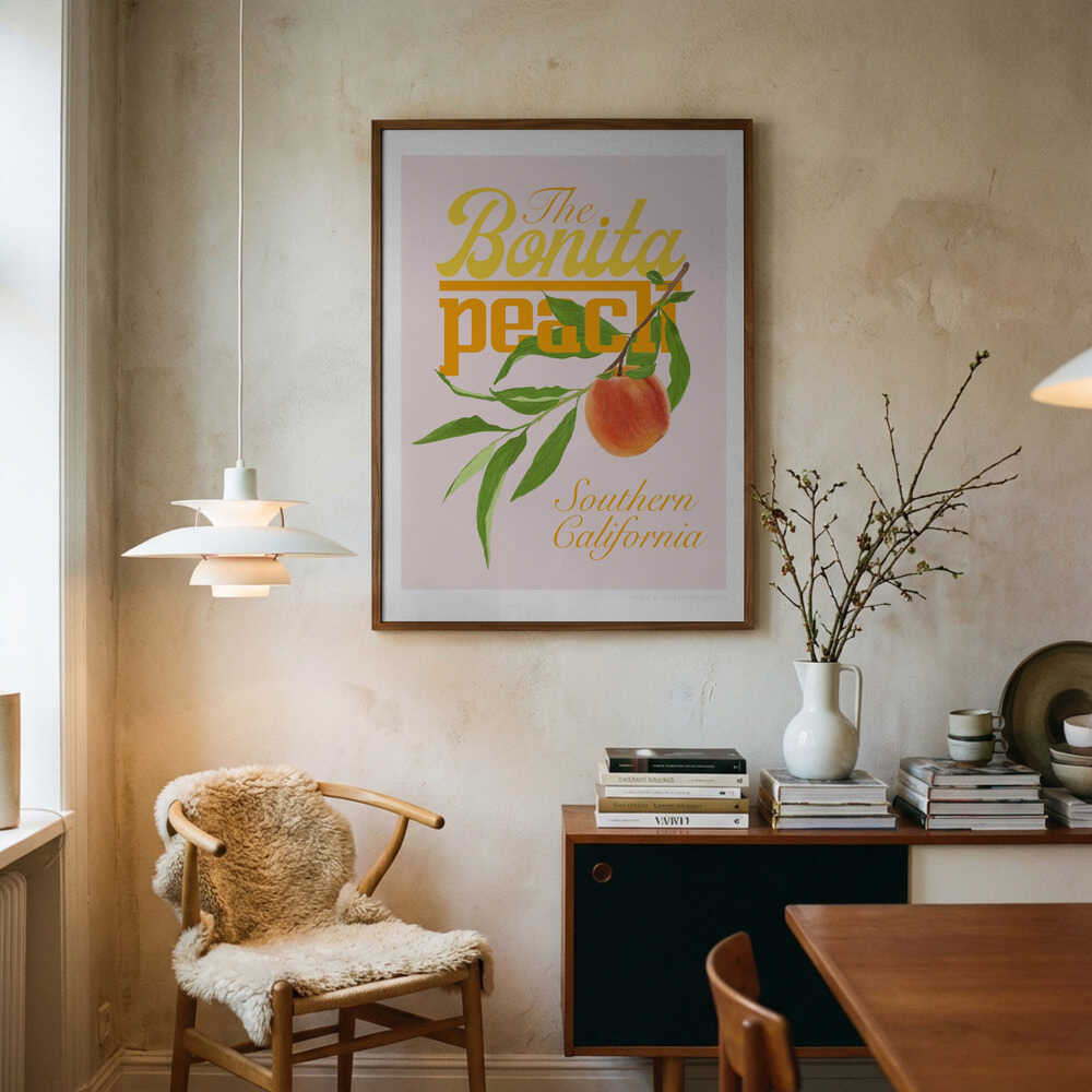 Pandcbonitapeach Copy Art Print UK — Botanical Vibrant Wall Art — Kitchen — Wall It All Prints