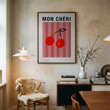 Mon Chéri Cherries Art Print UK — Abstract Vibrant Wall Art — Kitchen — Wall It All Prints