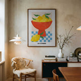 Les Citrons Art Print UK — Abstract Vibrant Wall Art — Kitchen — Wall It All Prints