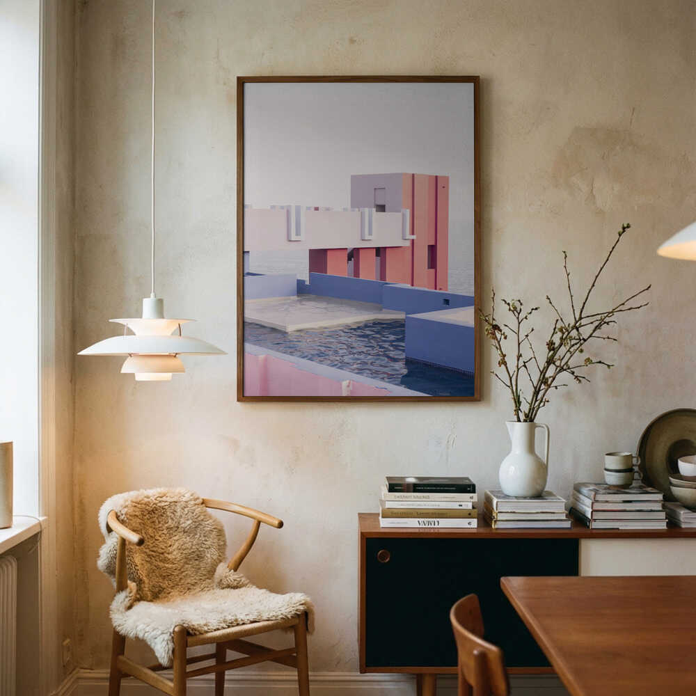 La Muralla Roja 1 Art Print UK — Abstract Vibrant Wall Art — Office — Wall It All Prints