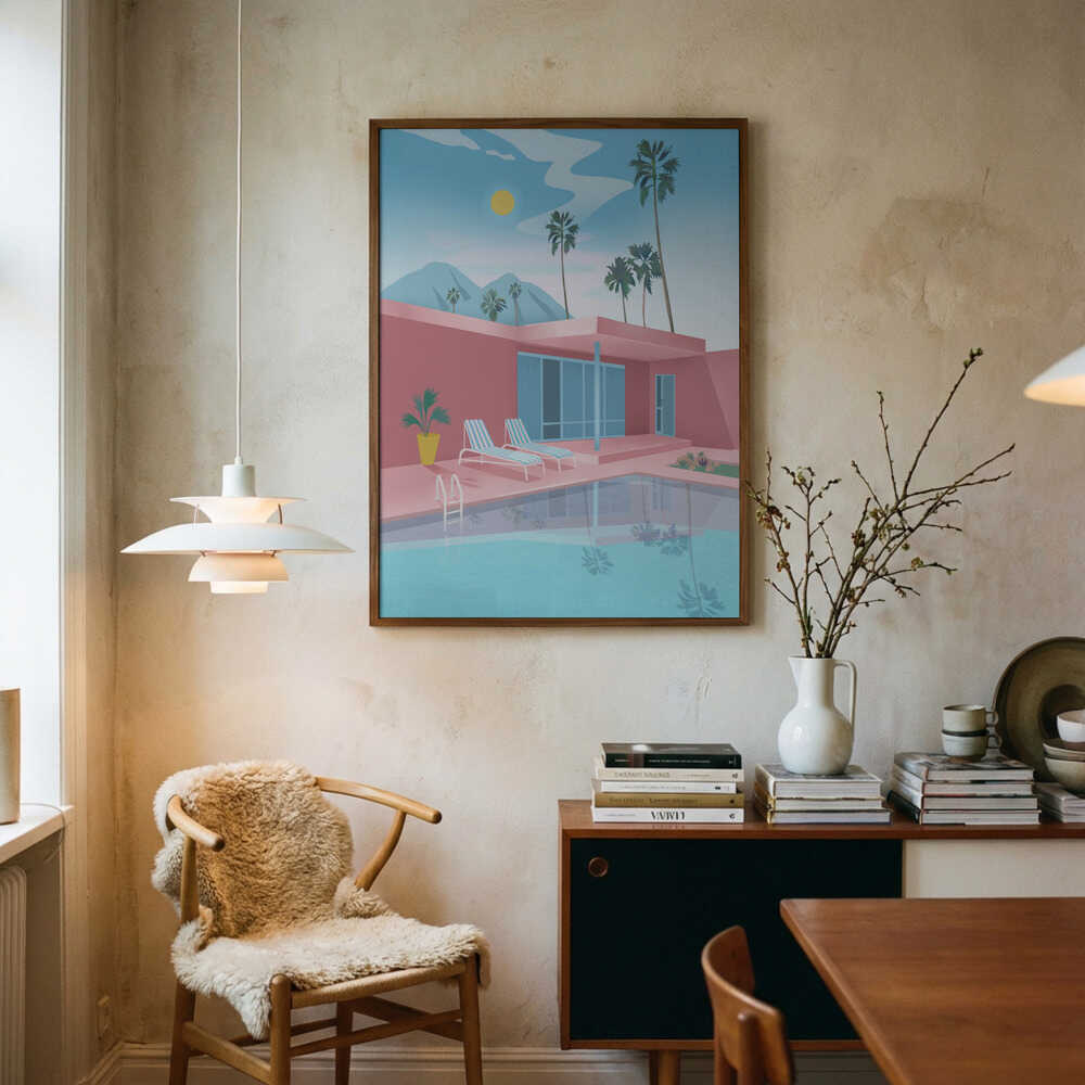 PALM SPRINGS Art Print UK — Abstract Vibrant Wall Art — Living Room — Wall It All Prints