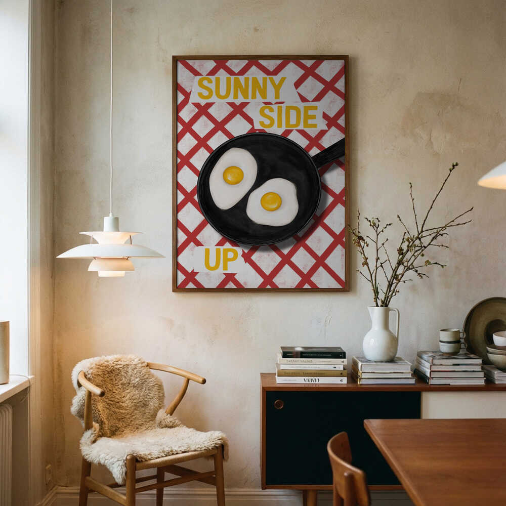 Sunny Side Up Breakfast Art Print UK — Food Vibrant Wall Art — Kitchen — Wall It All Prints