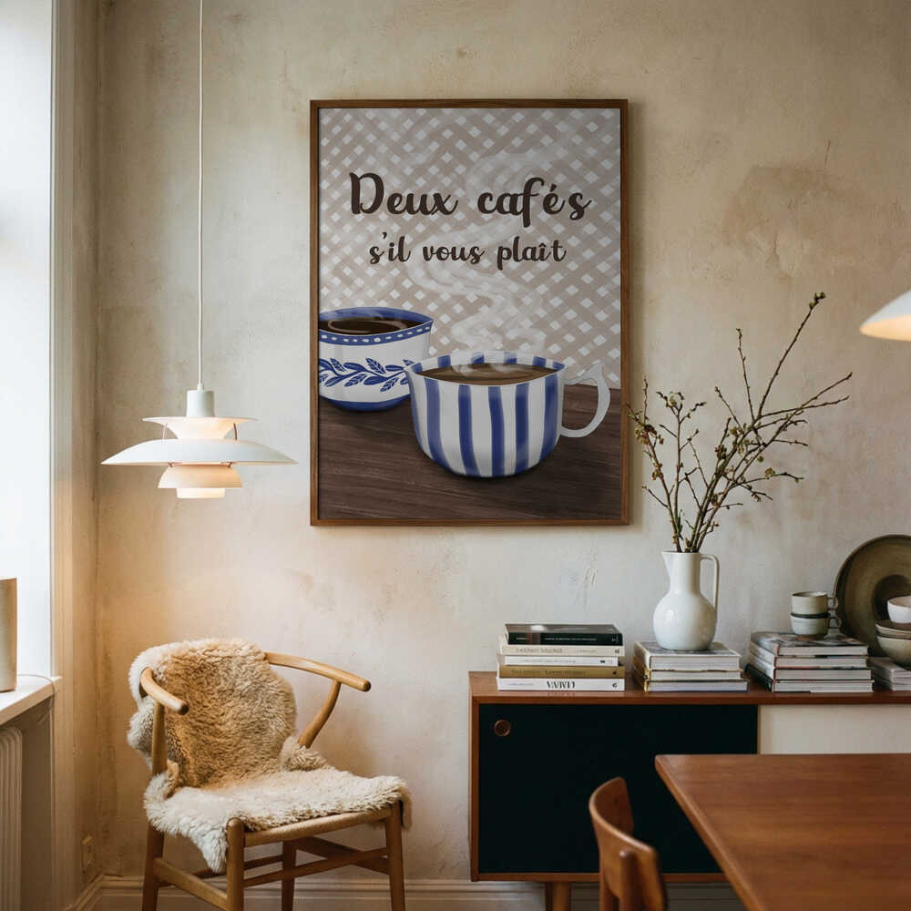 Coffee For Two Art Print UK — Food Warm Wall Art — Kitchen — Wall It All Prints