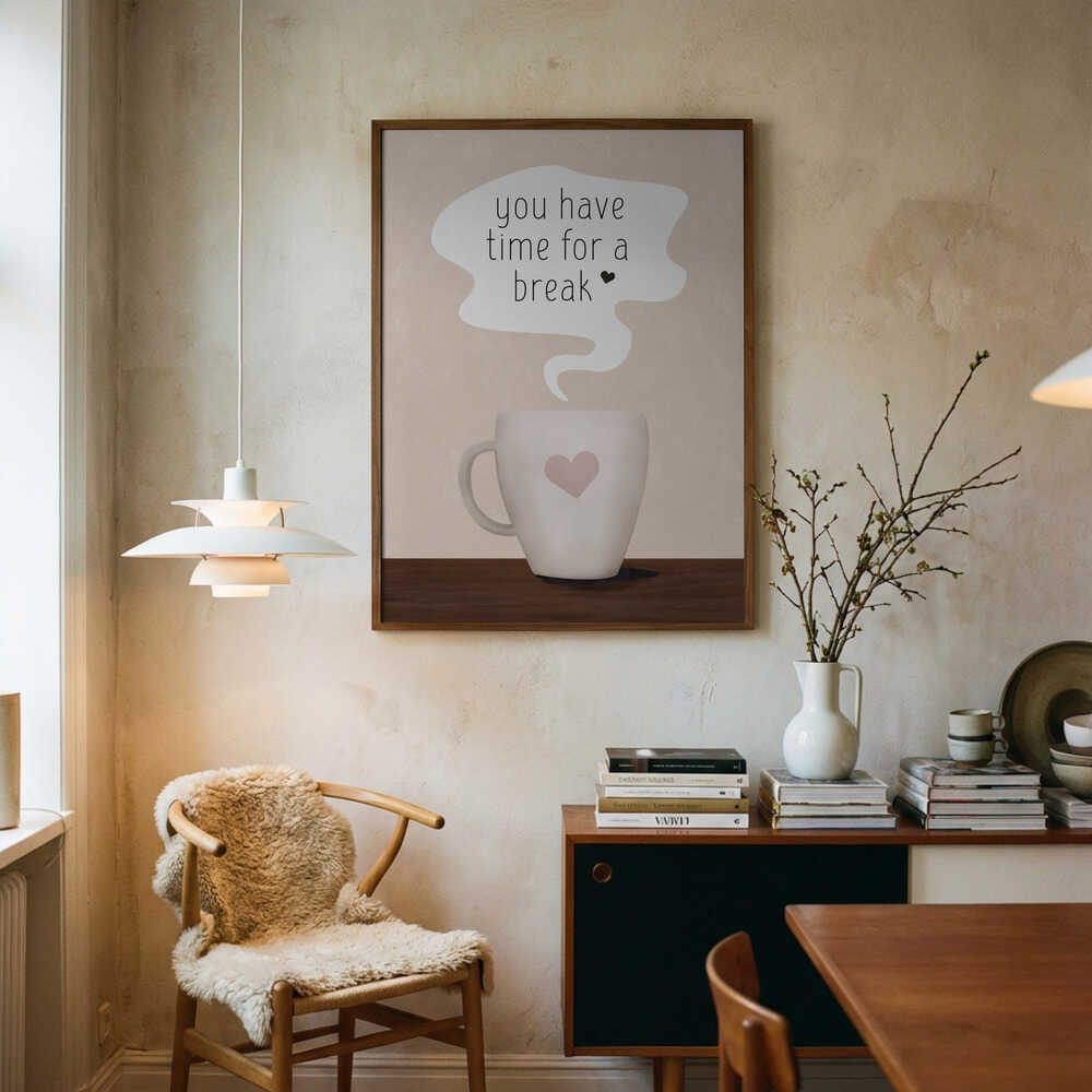 Cozy Break Mug Art Print UK — Food Warm Wall Art — Kitchen — Wall It All Prints