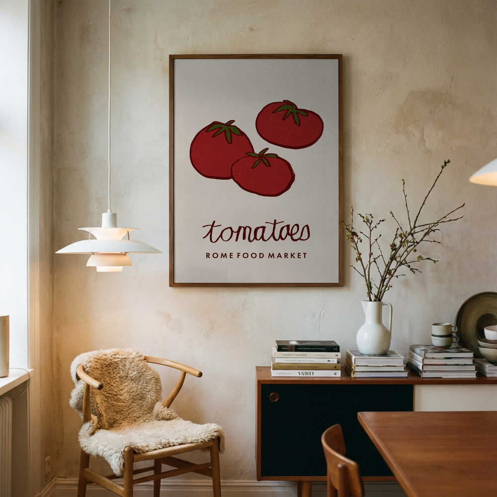 Fresh Market Tomatoes Art Print UK — Botanical Fresh Wall Art — Kitchen — Wall It All Prints