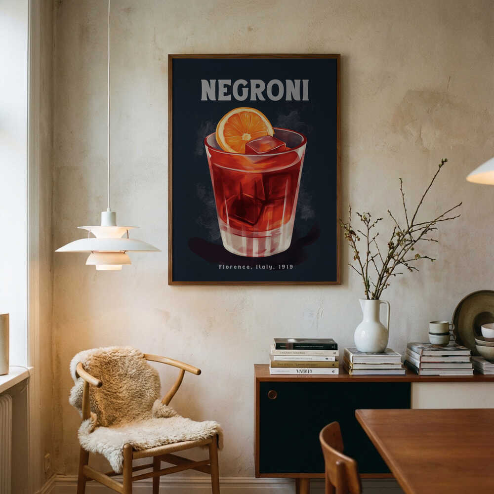 Classic Florence Negroni Art Print UK — Vintage Vibrant Wall Art — Living Room — Wall It All Prints
