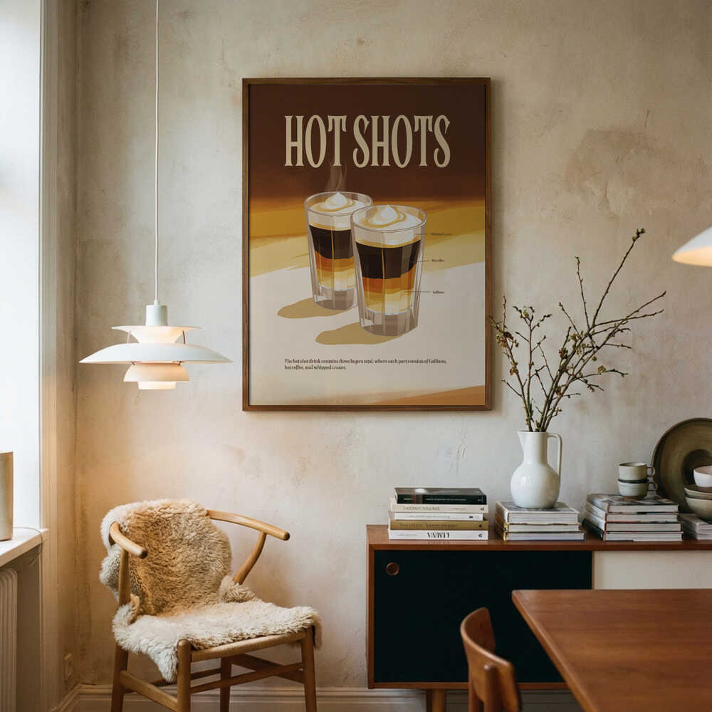 Layered Hot Shots Art Print UK — Food Warm Wall Art — Kitchen — Wall It All Prints