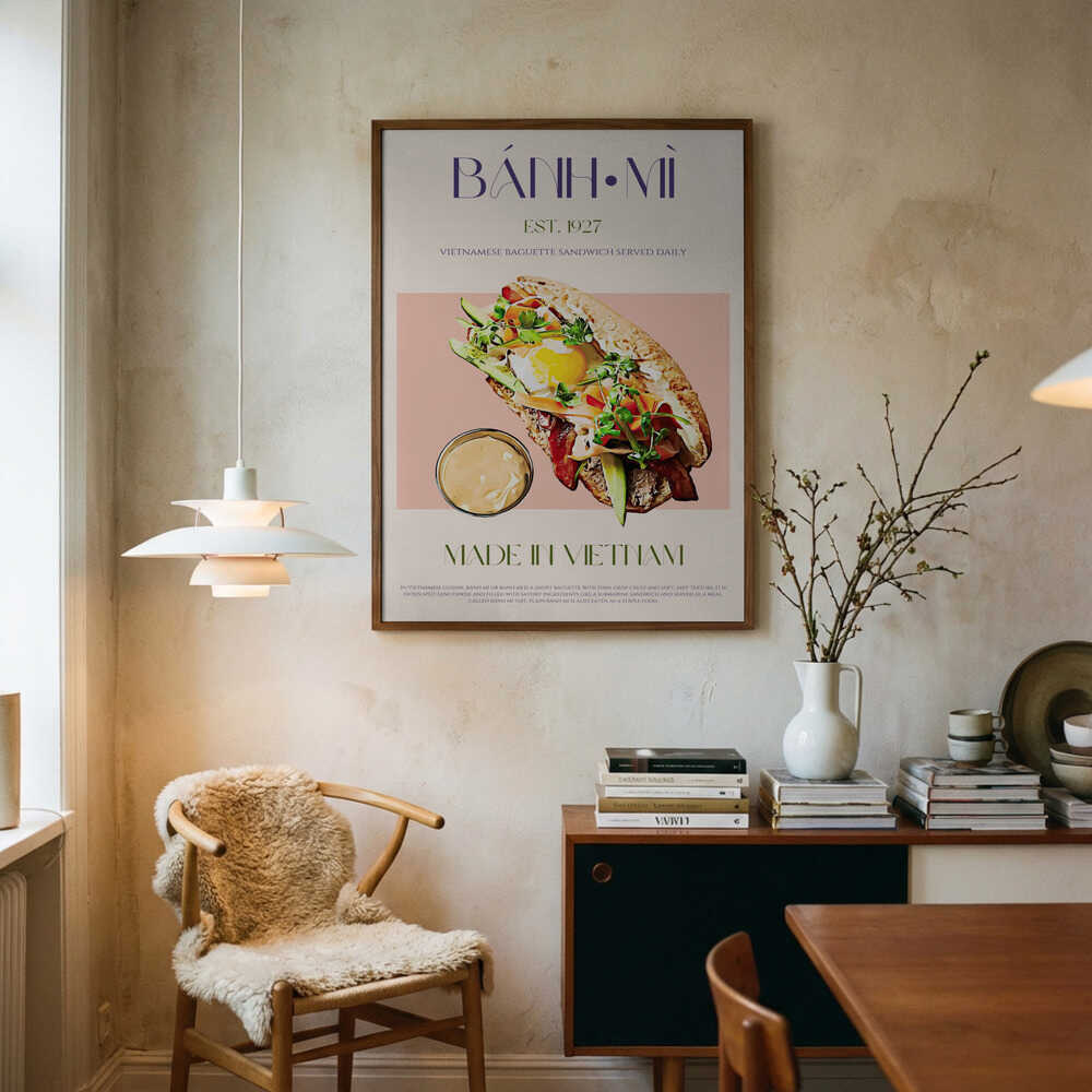 Delicious Vietnamese Banh Mi Art Print UK — Food Fresh Wall Art — Kitchen — Wall It All Prints