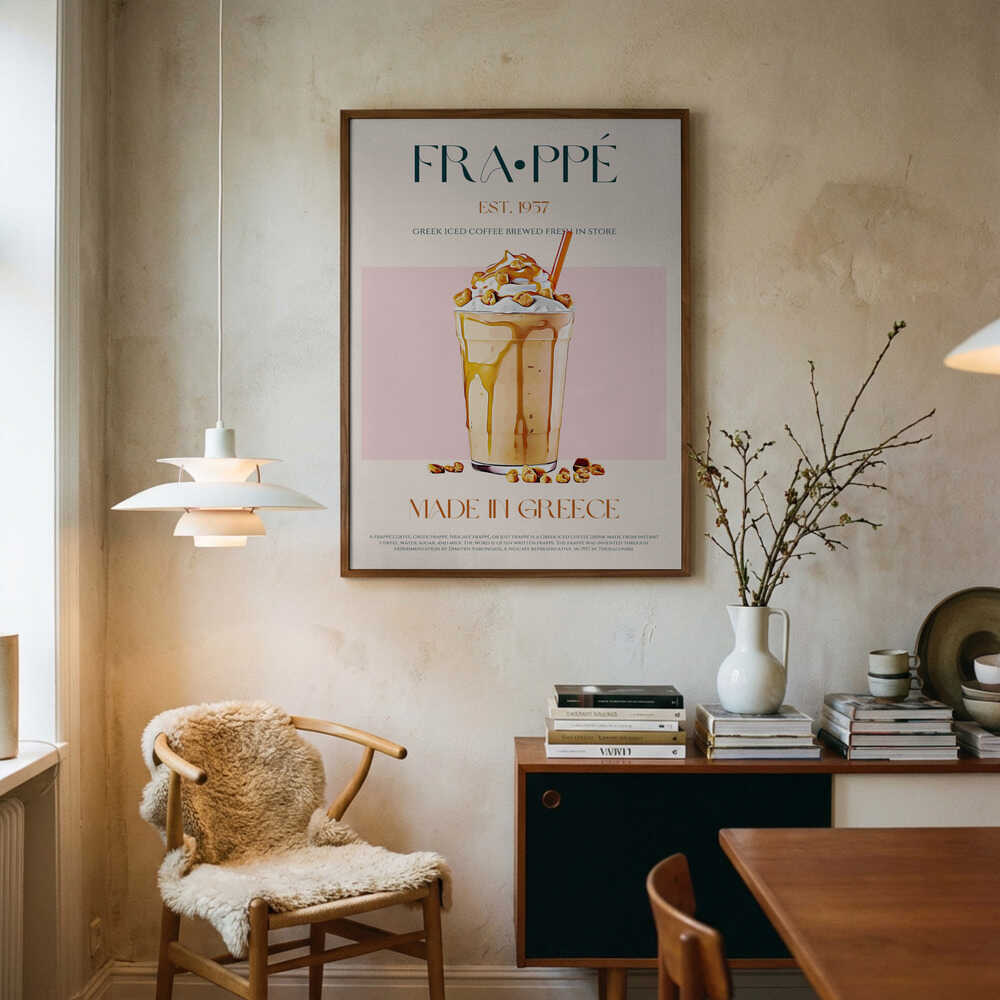 Greek Iced Frappe Art Print UK — Food Fresh Wall Art — Kitchen — Wall It All Prints