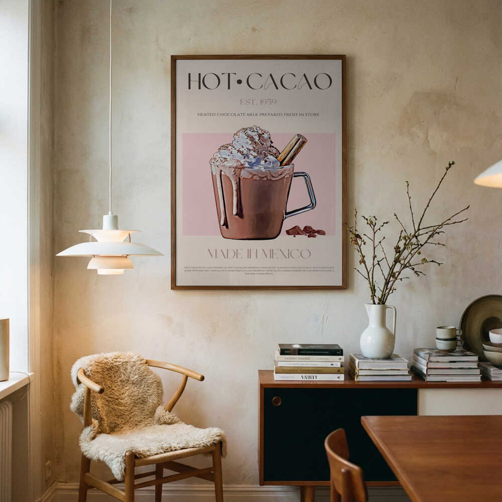 Sweet Hot Cacao Art Print UK — Food Warm Wall Art — Kitchen — Wall It All Prints