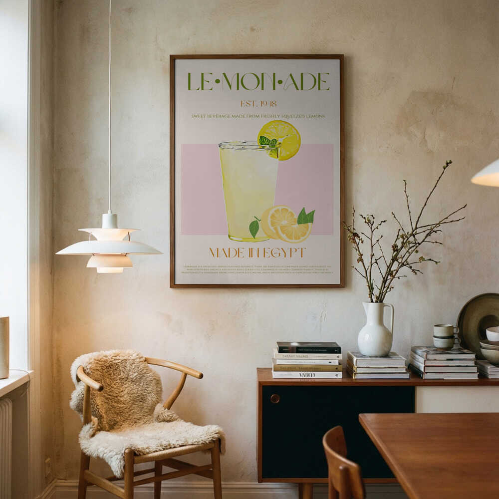 Egyptian Lemonade Refreshment Art Print UK — Botanical Vibrant Wall Art — Kitchen — Wall It All Prints