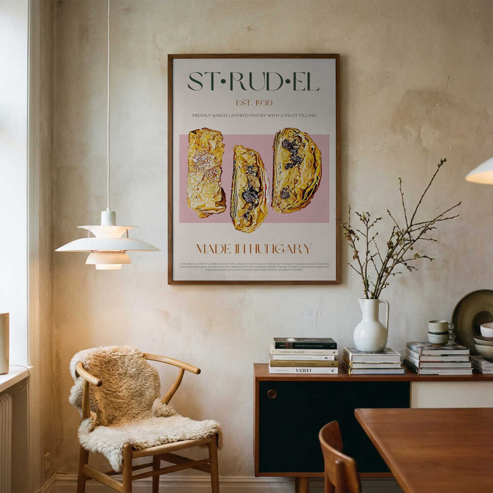 Fresh Baked Strudel Art Print UK — Vintage Fresh Wall Art — Kitchen — Wall It All Prints