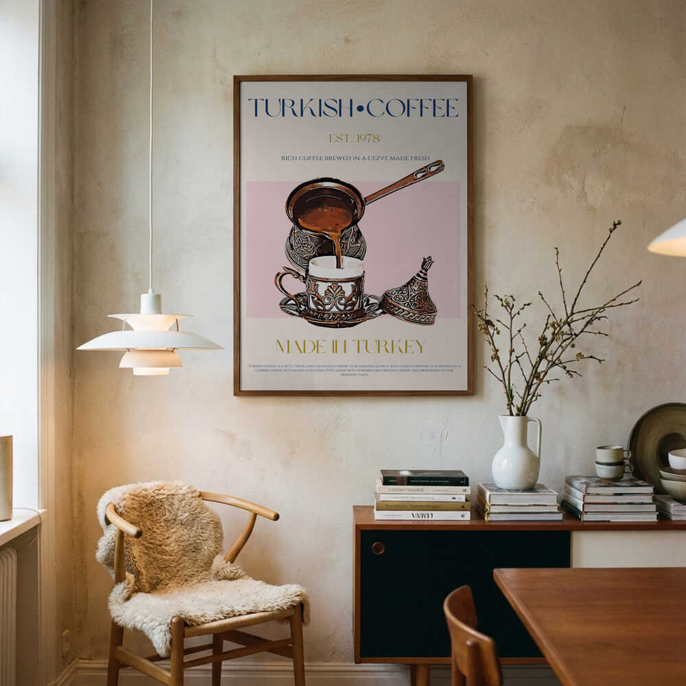 Traditional Turkish Coffee Art Print UK — Vintage Fresh Wall Art — Kitchen — Wall It All Prints