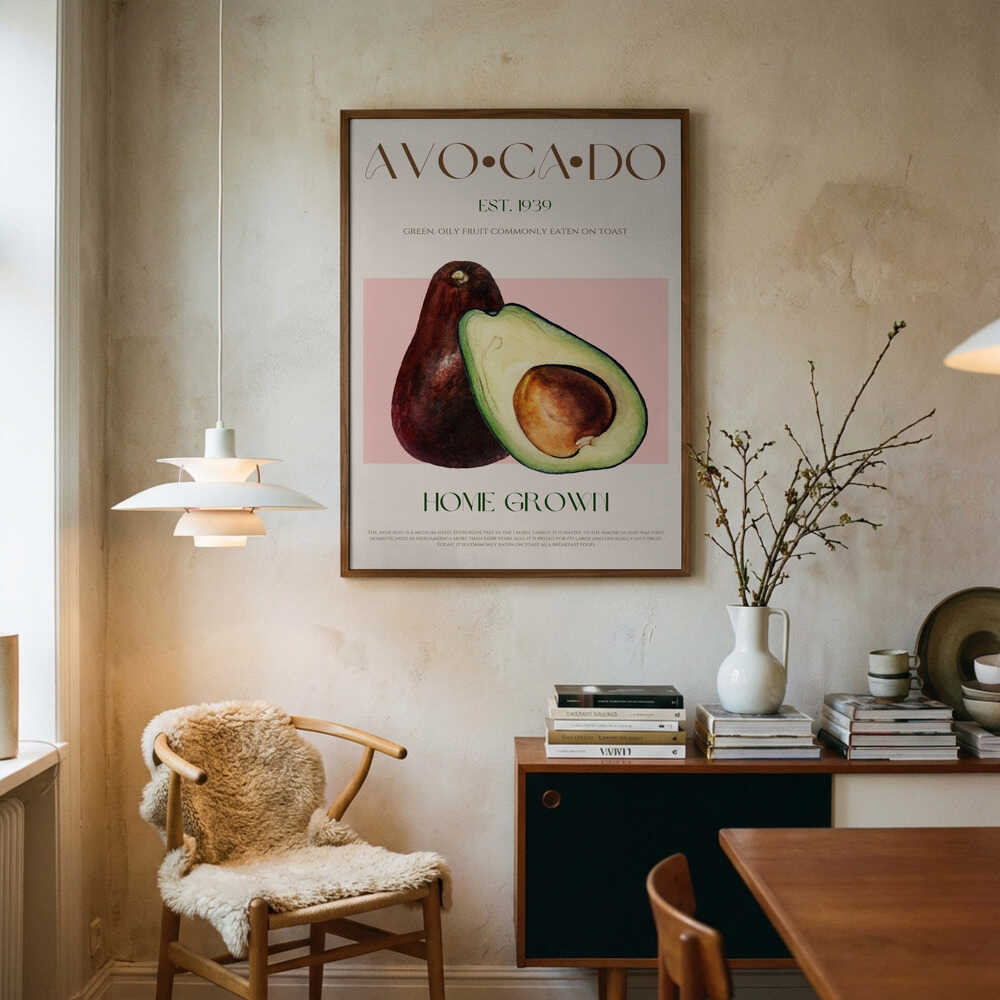 Botanical Avocado Duo Art Print UK — Botanical Fresh Wall Art — Kitchen — Wall It All Prints
