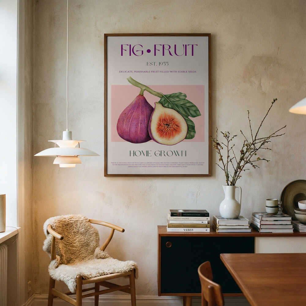 Vintage Fig Fruit Art Print UK — Botanical Fresh Wall Art — Kitchen — Wall It All Prints