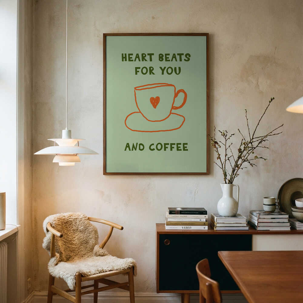 Coffee Love Ritual Art Print UK — Abstract Minimal Wall Art — Kitchen — Wall It All Prints