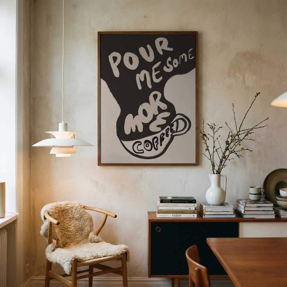 Morecoffee Art Print UK — Dark Moody Dark Wall Art — Kitchen — Wall It All Prints