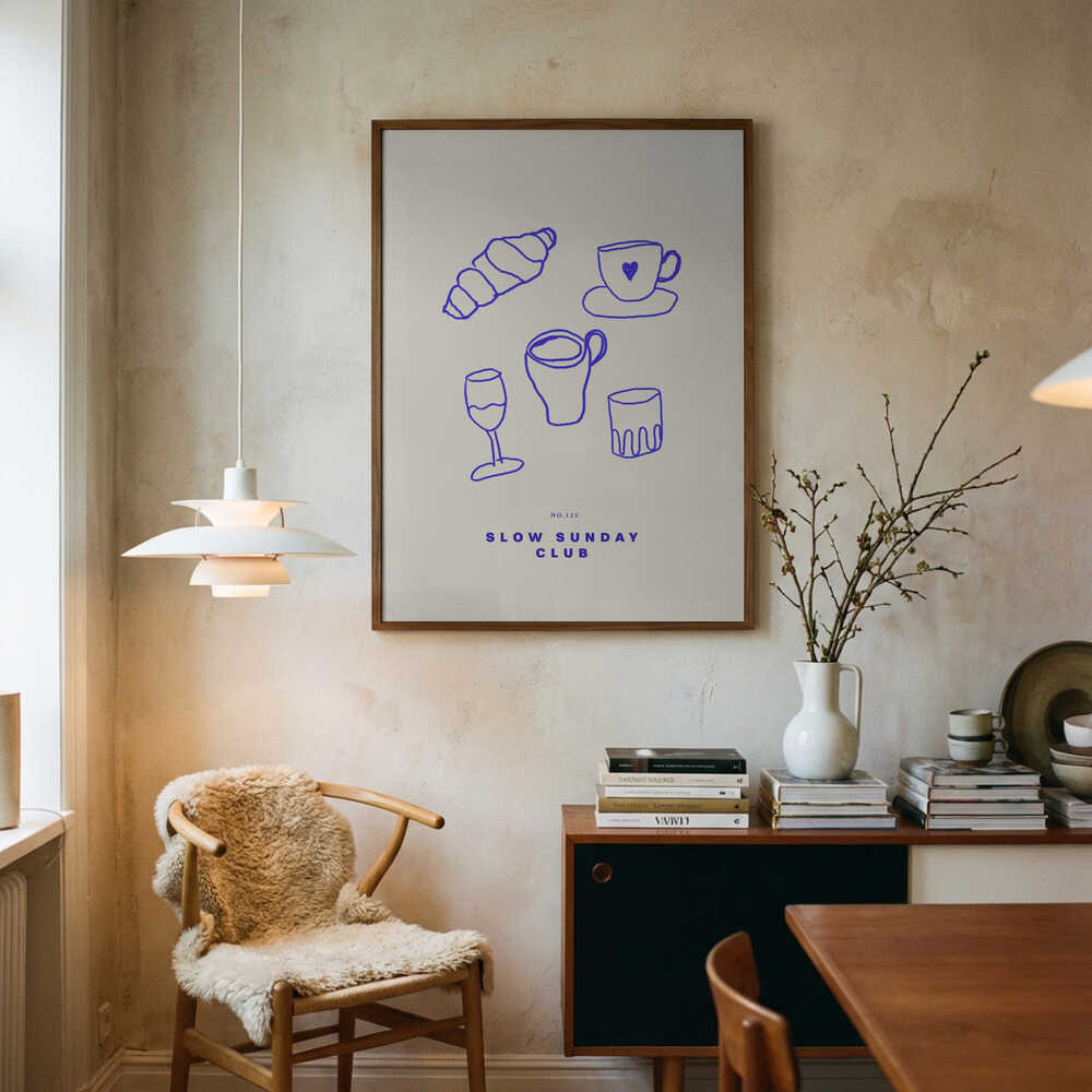 Cozy Brunch Vibes Art Print UK — Food Calm Wall Art — Bedroom — Wall It All Prints