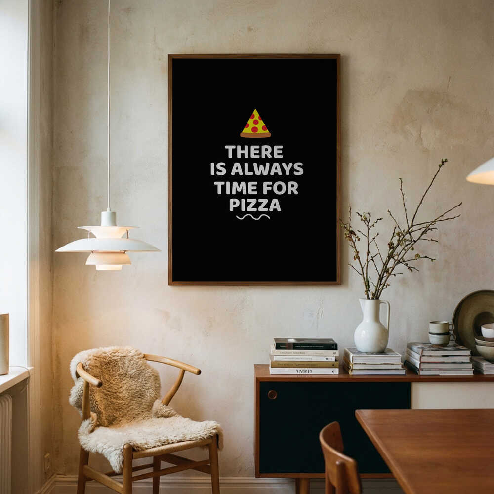 Always Time For Pizza Art Print UK — Abstract Vibrant Wall Art — Kitchen — Wall It All Prints