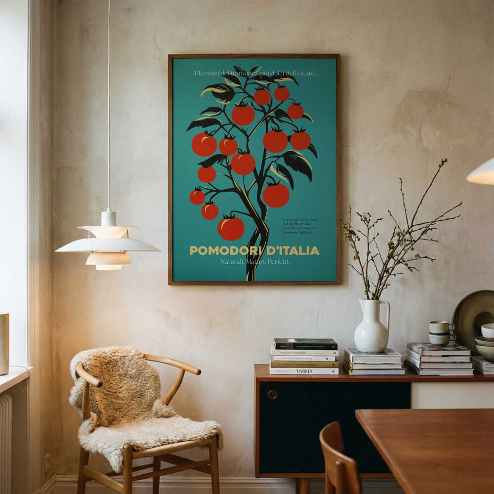 Vibrant Italian Tomatoes Art Print UK — Botanical Vibrant Wall Art — Kitchen — Wall It All Prints