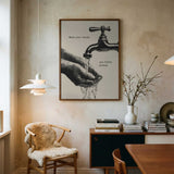 Wash Your Filthy Hands Art Print UK — Vintage Minimal Wall Art — Bathroom — Wall It All Prints