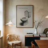 Best Seat In House Art Print UK — Abstract Minimal Wall Art — Bathroom — Wall It All Prints