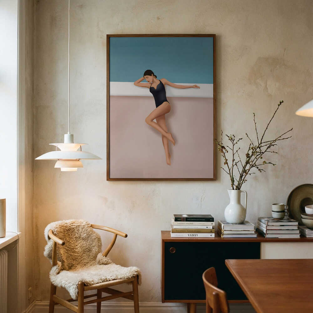Chic Poolside Moment Art Print UK — Abstract Calm Wall Art — Office — Wall It All Prints
