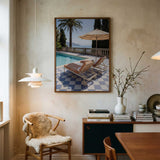 Poolside Ocean View Art Print UK — Landscape Elegant Wall Art — Living Room — Wall It All Prints