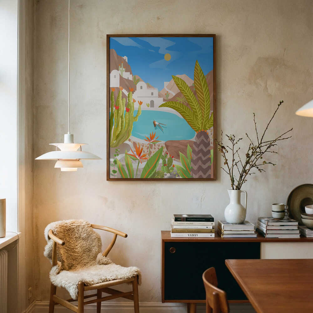 La Isla Bonita Art Print UK — Botanical Calm Wall Art — Living Room — Wall It All Prints