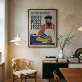 Italian Fish Market Art Print UK — Abstract Fresh Wall Art — Kitchen — Wall It All Prints