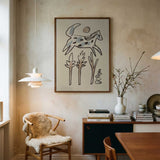 Leaping Desert Horse Art Print UK — Botanical Calm Wall Art — Bedroom — Wall It All Prints
