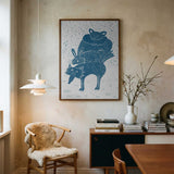 Whimsical Winter Stack Art Print UK — Abstract Vibrant Wall Art — Living Room — Wall It All Prints